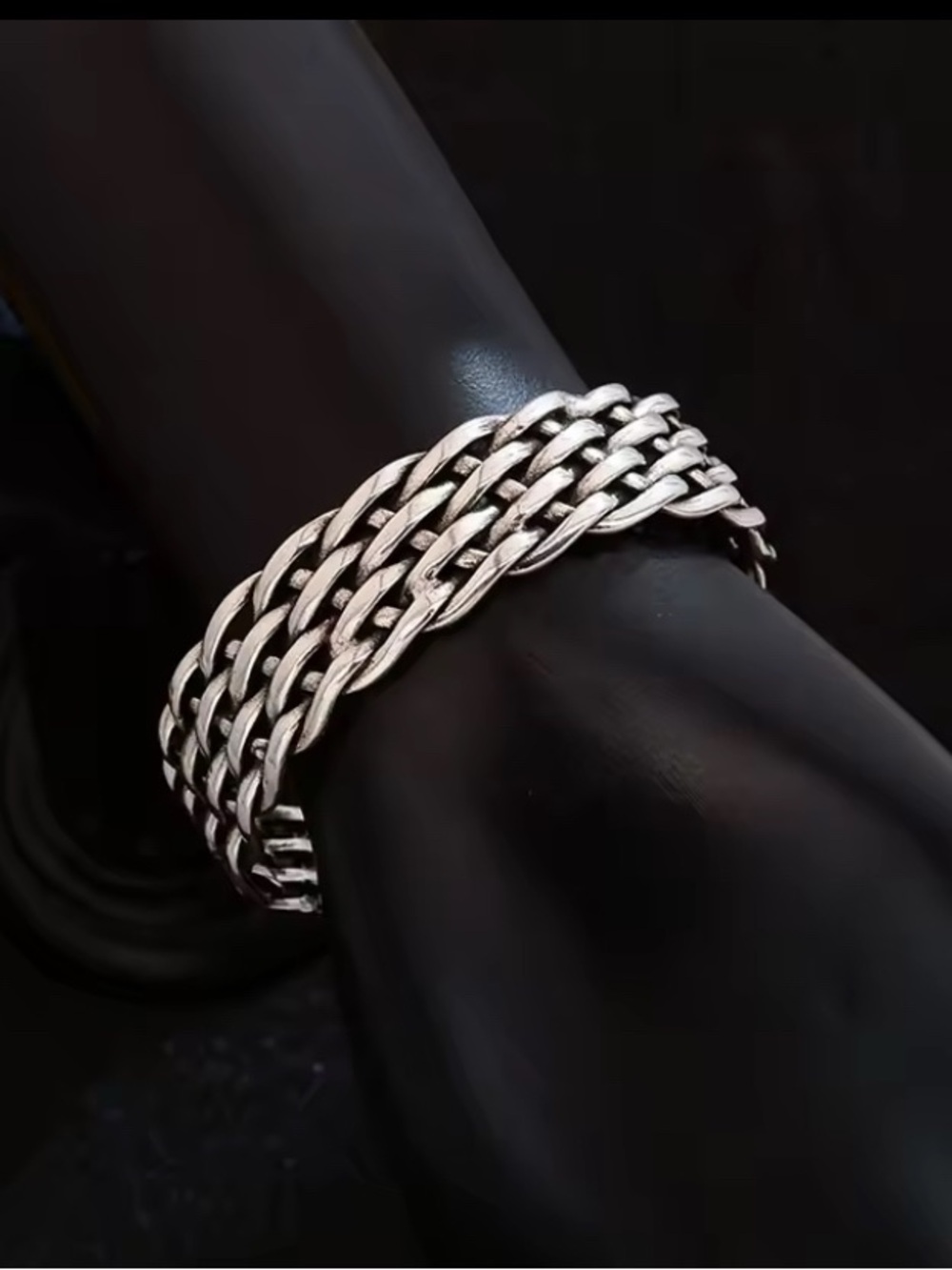 Women Silver color multi -Row Chain Bracelet